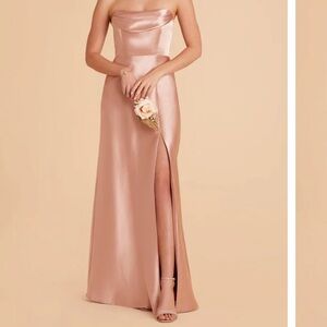 Birdy Grey Shiny Satin Rose Gold Mia Convertible Dress